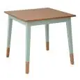 TAVOLO - MOD. SLIM BICOLOR / 80 - DIM. PIANO cm 80 x 80 - STRUTTURA E GAMBE IN LEGNO MASSELLO DI FAGGIO TINTO - PIANO IN NOBILITATO NOCE SCURO SP. 18 mm - PER USO INTERNO - DIM. cm L 80 x P 80 x 74 H TAVOLO