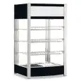 Vetrina calda soprabanco quattro lati vetro modello SNK 92 R, temperatura +30°C / +90°C, dimensioni compatte, dimensioni esterne 460 x 430 x 785 mm.