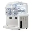 EROGATORE DI CREME FREDDE E SORBETTI - MOD. SP 2 LUCE - N. 2 VASCHE - CAPACITA' LT 5 + 5 - DOPPIO SISTEMA DI ILLUMINAZIONE A LED - Dim. Cm. L 44,7 x P 44 x h 61,3 - NORMA CE