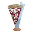 SPICCHIO DI PIZZA IN VETRORESINA TRIDIMENSIONALE - MOD. UT032C - Dimensioni cm L 85 x P 47 x 180 h
