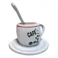 ESPRESSO IN VETRORESINA DA PARETE - MOD. UT052 - Dimensioni cm L 80 x P 40 x 83 h