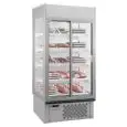 ESPOSITORE MURALE PER SALUMI E LATTICINI - MOD. SUPER SUNNY 10 GLASS - CAPACITA' LT. 685 - TEMPERATURA 0°/+10°C - VENTILATO - DIMENSIONI cm. L 98,5 x P 73,7 x h 198,7 - Norma CE