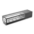Espositore vetrina refrigerata da banco per sushi - Mod SUSHI - Temperatura 0°/+12°C - Alimentazione MONOFASE V220/1/50Hz