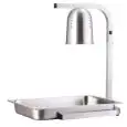 PIASTRA SCALDAVIVANDE CON LAMPADA A INFRAROSSI - Mod. SV 275 - N. 1 lampada - Funzionamento lampada indipendente - Potenza W 275 - Alimentazione monofase 230V/1/50Hz - Dimensioni cm L 35 x P 34 x 56 h - Norma CE