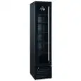 Espositore refrigerato - Ventilato - Mod THIN FREEZER BLACK - Capacità lt 165 - N 1 porta a vetro - Temperatura -17/-22°C - Dimensioni cm L 42 x P 60 x H 188
