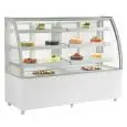 VETRINA REFRIGERATA PER PASTICCERIA - Mod. TIFFANY 1830 - STRUTTURA IN ACCIAIO INOX - RIPIANI IN VETRO - MONOFASE - CAPACITA' Lt 650 - REFRIGERAZIONE VENTILATA - Temp. °C +2/+8 - DIM. cm L 182,5 x P 68 x h 141