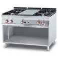 Cucina a gas tuttapiastra + 4 fuochi Allforfood TP4/912G linea ELLE