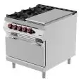 Cucina a gas tuttapiastra + 2 fuochi con forno elettrico Desco TPG92MF linea BOHEME