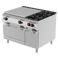 Cucina a gas tuttapiastra + 2 fuochi con forno a gas Desco TPG93MB linea BOHEME