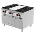 Cucina a gas tuttapiastra + 4 fuochi con forno a gas Desco TPG93ME linea BOHEME
