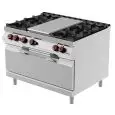 Cucina a gas tuttapiastra + 4 fuochi con forno maxi a gas Desco TPG93MG linea BOHEME
