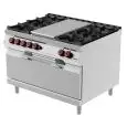 Cucina a gas tuttapiastra + 4 fuochi con forno maxi elettrico Desco TPG93MH linea BOHEME