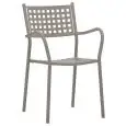SEDIA - MOD. UEOW - STRUTTURA IN METALLO VERNICIATO - ALTEZZA SEDUTA cm 44 - IMPILABILE - PER USO ESTERNO - DIM. cm L 39 x P 39 x h 83 - NORMA CE
