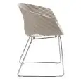 POLTRONCINA UNI-KA - MOD. 595 - STRUTTURA A SLITTA IN TONDINO DI ACCIAIO - SEDUTA IN POLIPROPILENE - ALTEZZA SEDUTA cm 46 - FINITURA CROMATA PER USO INTERNO - FINITURA VERNICIATA PER USO INTERNO/ESTERNO - DIM. Cm L 59 x P 54 x H 80 - NORMA CE