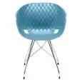 POLTRONCINA UNI-KA - MOD. 596 - STRUTTURA A TRALICCIO IN TONDINO DI ACCIAIO - SEDUTA IN POLIPROPILENE - ALTEZZA SEDUTA cm 46 - FINITURA CROMATA PER USO INTERNO - FINITURA VERNICIATA PER USO INTERNO/ESTERNO - DIM. Cm L 59 x P 54 x H 80 - NORMA CE