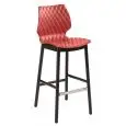 SGABELLO UNI - MOD. 393 - STRUTTURA A 4 GAMBE TONDE IN FAGGIO - SEDUTA IN POLIPROPILENE - ALTEZZA SEDUTA cm 77 - PER USO INTERNO - DIM. Cm L 45 x P 53 x H 111 - NORMA CE