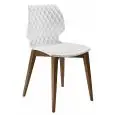 SEDIA UNI - MOD. 562 - STRUTTURA A 4 GAMBE IN FAGGIO - SEDUTA IN POLIPROPILENE - ALTEZZA SEDUTA cm 46 - PER USO INTERNO - DIM. Cm L 48 x P 53 x H 79 - NORMA CE