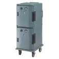 CONTENITORE ISOTERMICO IN POLIETILENE PER BACINELLE GASTRONORM GN 1/1 - MOD. UPCH8002 - IDEALE PER IL TRASPORTO DEI PRODOTTI ALIMENTARI - SISTEMA DI RISCALDAMENTO ELETTRICO PER MANTENIMENTO TERMICO - N. 2 SPORTELLI RISCALDATI - DIMENSIONI cm L 52 x P 69 x