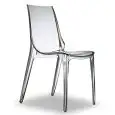 SEDIA VANITY CHAIR - MOD. 2652 - STRUTTURA IN POLICARBONATO - PER USO INTERNO ED ESTERNO - IMPILABILE - DIM. cm L 49 x P 55 x H 88 - NORMA CE