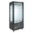 Espositore refrigerato verticale in acciaio ventilato con temperatura positiva e capacità Lt 450 Klimaitalia VICTORIA 85 NFP BLACK