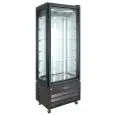 ESPOSITORE REFRIGERATO VERTICALE IN ACCIAIO INOX - VETRO SU 4 LATI - Mod. VIC 65 PHP - VENTILATO - CAPACITA' Lt 248 - TEMPERATURA -18°/-21°C - DIM. cm L 65 x P 59,5 x h 195 - NORMA CE