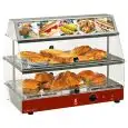 VETRINA RISCALDATA- Mod. VLD2/R - Temperatura 0°/+110°C - N. 2 ripiani - Alimentazione monofase 230V/1/50-60Hz - Potenza W 650 - Dimensioni cm L 59 x P 35 x 48h