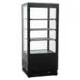 ESPOSITORE REFRIGERATO - Mod. VRN 78 NERA - N. 3 ripiani regolabili - Temperatura 0/+12 °C - Capacità Lt. 78 - Refrigerazione ventilata - Potenza W 180 - Alimentazione monofase - Dimensioni cm L 42,5 x P 38 x 96 h - Norma CE