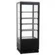 ESPOSITORE REFRIGERATO - Mod. VRN 98 NERA - N. 4 ripiani regolabili - Temperatura 0/+12 °C - Capacità Lt. 98 - Refrigerazione ventilata - Potenza W 180 - Alimentazione monofase - Dimensioni cm L 42,5 x P 38 x 110 h - Norma CE