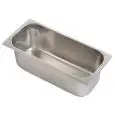 Bacinelle gelateria in acciaio inox - Capacità Lt. 5,0 - Dimensioni mm. L 360 x P 165 x 120 h