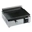 Piastra elettrica con piano di cottura singolo rigato cm 35,5x25,5 Allforfood SICILIA R TOP