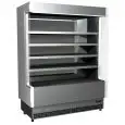 ESPOSITORE MURALE REFRIGERATO - MOD. VULCANO 80 INOX F/V - PER FRUTTA E VERDURA - VENTILATO - TEMPERATURA MINIMA DI ESERCIZIO °C +6/+8 - SELF SERVICE - NON CANALIZZABILE - NORMA CE