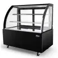 VETRINA PASTICCERIA - MOD. ROUND - VETRI FRONTALI CURVI - VENTILATA - TEMPERATURA +2°/+8°C - ALIMENTAZIONE MONOFASE 230V/1/50 Hz - ALTEZZA cm 120 - NORMA CE