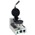 PIASTRA SINGOLA - Mod WMFY2205 - N 1 waffel a cerchio Ø cm 18,5 - Alimentazione monofase 230V/1/50-60Hz - Potenza W 1300 - Dimensioni cm L 28 x P 52 x h 31/65,5