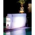 BANCO BAR LUMINOSO - MOD. ZANZIBAR LIGHT -  PER INTERNO/ESTERNO - STRUTTURA IN POLIETILENE - NORMA CE