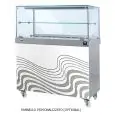 BANCHETTO CALDO - MOD. BCVP - VETRI PIANI - VANO CHIUSO - STRUTTURA IN ACCIAIO INOX - TEMPERATURA °C +30 /+ 90  - CONTROLLO TERMOSTATICO - ILLUMINAZIONE - MONOFASE 240V - NORMA CE