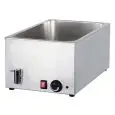 MACCHINA BAGNOMARIA ELETTRICA CON SISTEMA DI DRENAGGIO - Mod. 8710 - N. 1 VASCA x GN 1/1 - Dimensioni cm L 62,2 x P 37 x H 26,2 - Norma CE