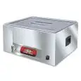 RONER - CUOCITORE SOUS VIDE - MOD. COOK 50 - Con rubinetto di scarico - Capacità vasca lt. 50 - Temperatura +45° / +100° C - Alimentazione monofase 230V/1/50/60Hz - Potenza W 2000 - Dimensioni cm L 67 x P 55 x H 32 - Norma CE