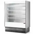 ESPOSITORE MURALE REFRIGERATO CON SPALLE CIECHE - MOD. VULCANO 80 VERNICIATO C/P - PER CARNE PRECONFEZIONATA - VENTILATO - TEMPERATURA MINIMA DI ESERCIZIO °C 0/+2 - SELF SERVICE - NON CANALIZZABILE - NORMA CE