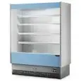 ESPOSITORE MURALE REFRIGERATO CON SPALLE CIECHE - MOD. VULCANO 60 VERNICIATO - PER CARNE - VENTILATO - TEMPERATURA MINIMA DI ESERCIZIO °C +0 /+2 - SELF SERVICE - NON CANALIZZABILE - NORMA CE
