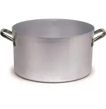 Casseruola Alta 2 Manici  in Alluminio - AGNELLI Linea ALLUMINIO 104 - 3 MM - Codice ALMA104 - Spessore mm 3 - Capacità 46 lt  - Diametro 22 cm - Altezza cm 12 - Imballo confezione da n. 1 Unità