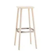 SGABELLO BABILA - MOD. BABILA 2706 - SGABELLO IN FRASSINO - SEDILE IN MULTISTRATO - POGGIAPIEDI IN PRESSOFUSIONE DI ALLUMINIO - PER USO INTERNO - DIM. cm L ø 36 x H 75 - NORMA CE