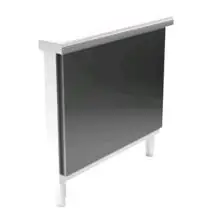 Fianchi terminali in Inox naturale con finitura in scotch brite