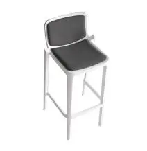 SGABELLO ISIDORO IMBOTTITO - MOD. ISIDORO 66 - SGABELLO IN CO-INIEZIONE POLIMERO-METALLO - PER USO INTERNO - DIM. cm L 45 x P 43 x H 87 - NORMA CE