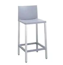 SGABELLO LIBERTY - MOD. LIBERTY H60 - SEDUTA IN TECNOPOLIMERO - GAMBE IN ALLUMINIO ANODIZZATO - PER USO INTERNO/ESTERNO - DIM. cm L 37 x P 42 x H 83 - NORMA CE