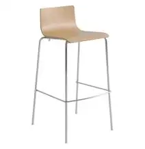 SGABELLO LILA' - MOD. LILA' - SCOCCA IN LEGNO CURVATO, VERNICIATA - TELAIO IMPILABILE IN METALLO CROMATO - PER USO INTERNO - DIM. cm L 47 x P 50 x H 99 - NORMA CE