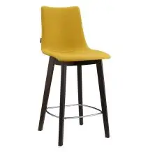 SGABELLO NATURAL ZEBRA POP - MOD. 2812 - GAMBE IN FAGGIO NATURALE O FAGGIO WENGE' - SEDUTA IMBOTTITA CON ANIMA IN POLICARBONATO ANTISHOCK - POGGIAPIEDI IN ACCIAIO CROMATO - PER USO INTERNO - DA ASSEMBLARE - ALTEZZA SEDUTA cm 78 - DIM. cm L 48 x P 50 x H 1