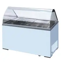 VETRINA GELATERIA - Mod. KEG 7 - TEMPERATURA -13°/-23° C - CAPACITA' Lt 381 - DIMENSIONI cm. L 130,5 x P 63,5 x h 124 - PESO Kg. 105 - NORMA CE